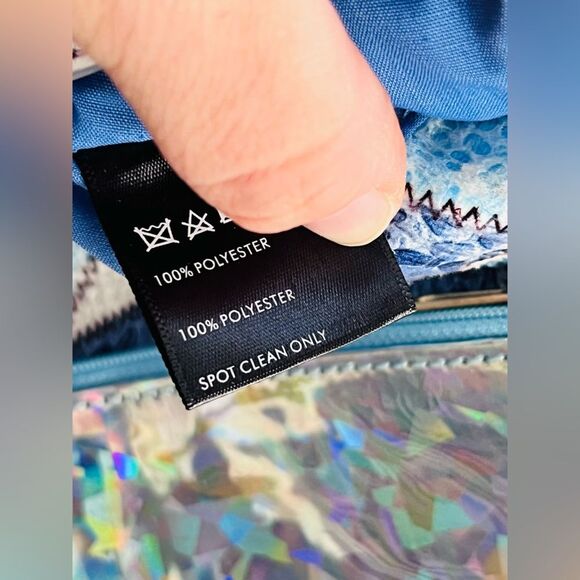 Anthropologie Blue and Cream Geometric Clutch - Picture 14 of 15